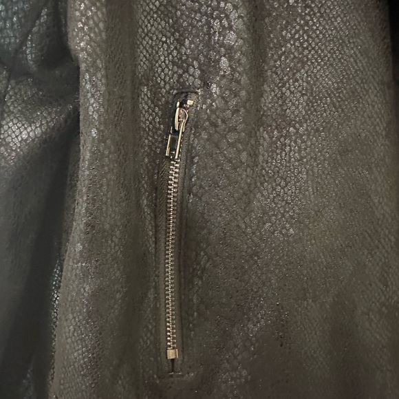 Black embossed NWOT Moto Jacket - Picture 2 of 8